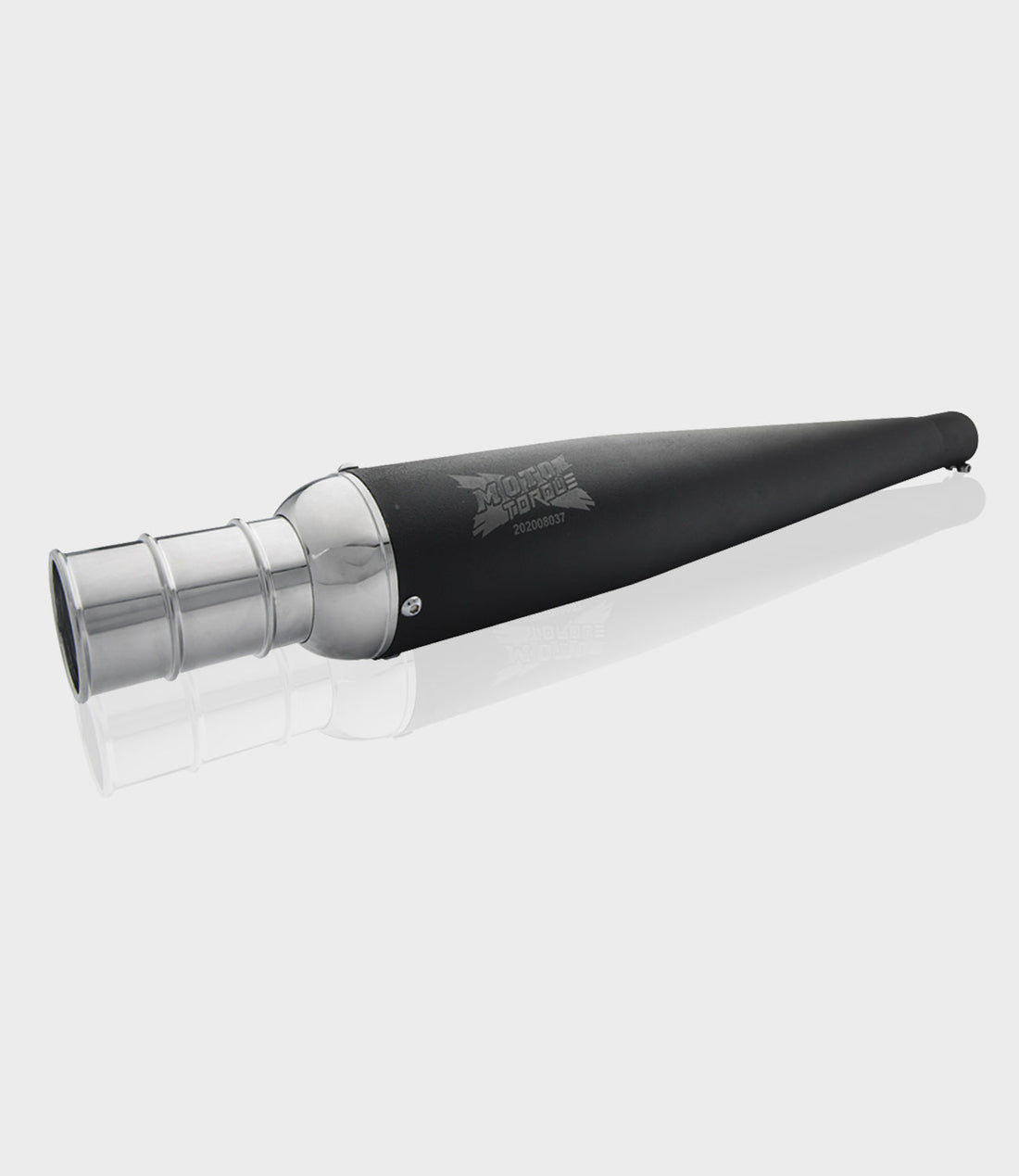 Moto Torque Beat Black Exhaust for Royal Enfield UCE Models – Dyno Proven Performance Silencer
