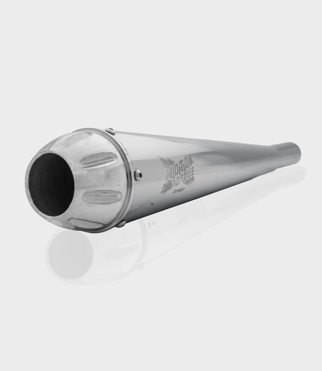 Moto Torque Megaphone Chrome Exhaust for Royal Enfield UCE Models – Dyno Proven Performance Silencer