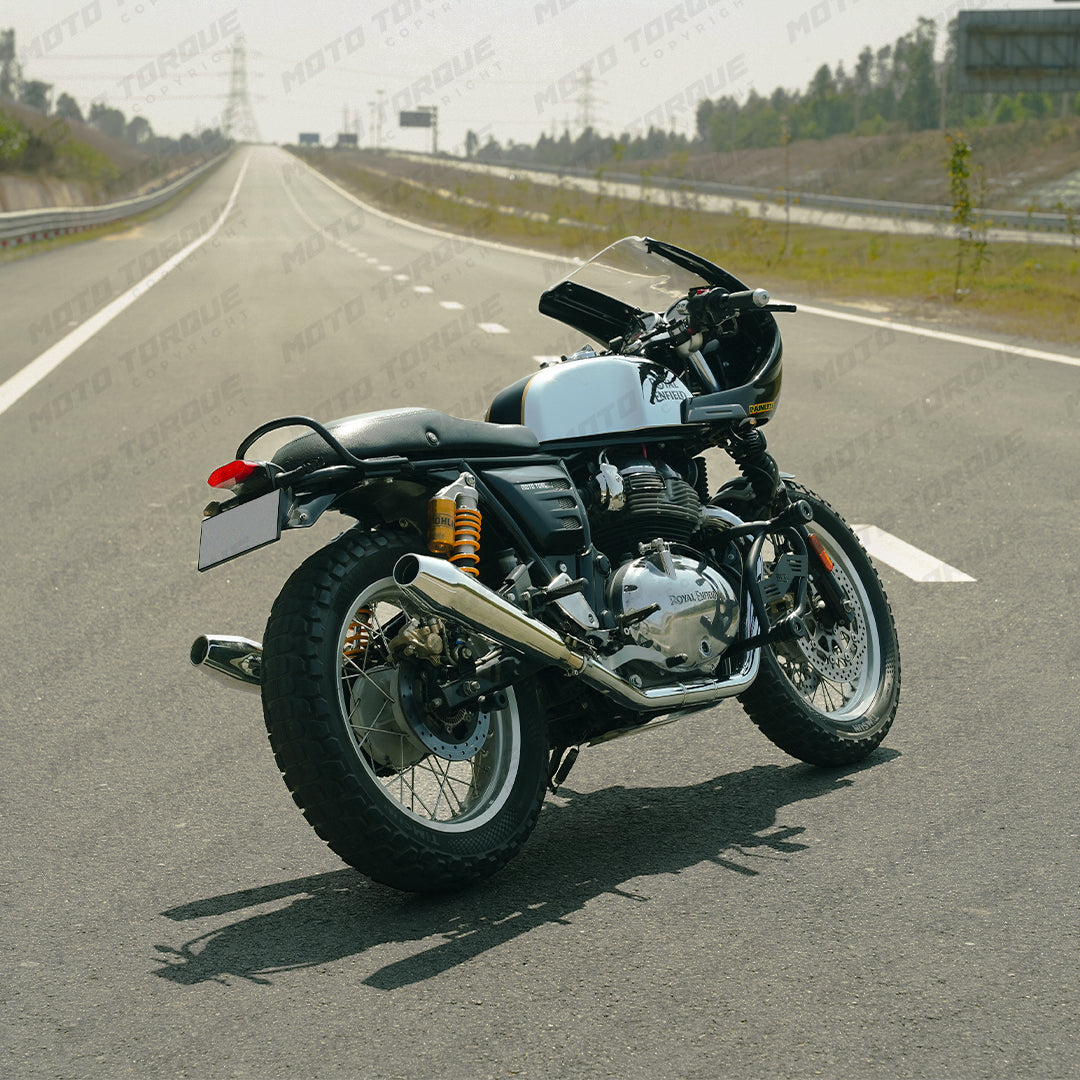 Moto Torque BOLT PRO Polish Performance Exhaust for Royal Enfield Interceptor 650 / Continental GT 650 | Stainless Steel Slip-On Exhaust