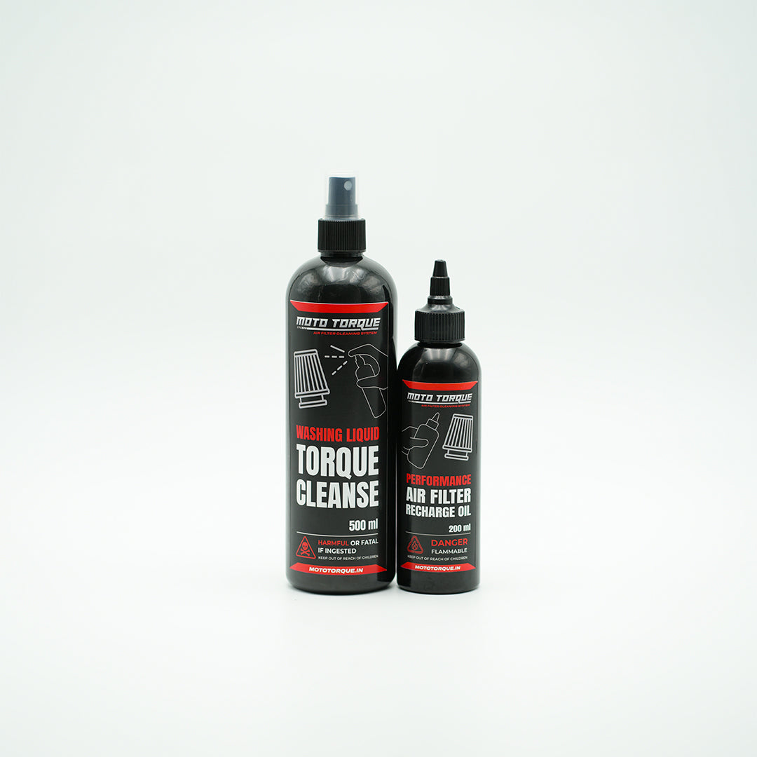 Moto Torque Air Filter Cleaning Kit – Complete Cleaner & Oil Maintenance Kit for Reusable Motorcycle Air Filters