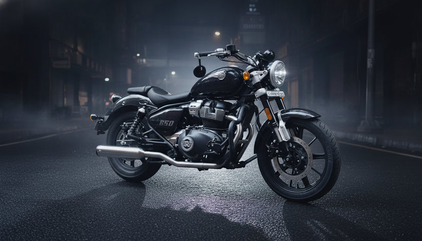 SS Motocorp 2x2 Full System Exhaust for Royal Enfield Super Meteor 650 | Dual Exhaust Setup with Header, Mid Pipes & Slip-Ons (O2 Sensor Compatible)