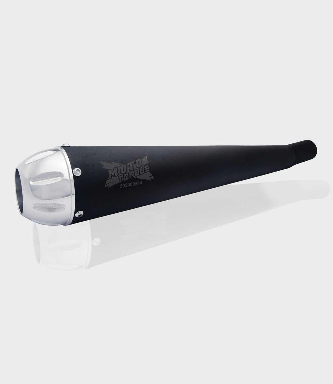 Moto Torque Megaphone Black Performance Exhaust for Royal Enfield – Dyno Proven Universal UCE Slip-On Exhaust