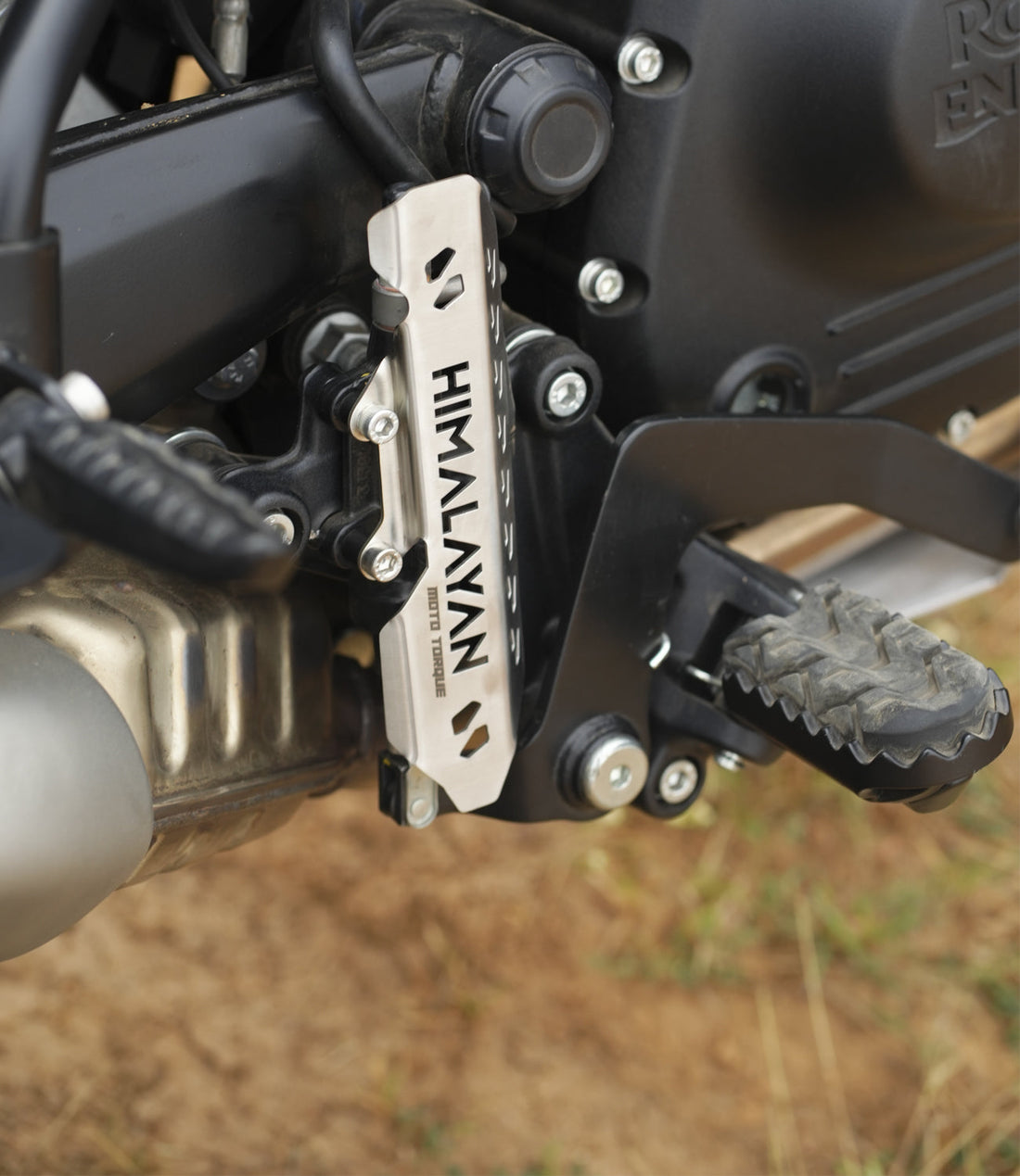 Moto Torque Rear Master Cylinder Guard (SS) for Royal Enfield Himalayan 450 – Stainless Steel Rear Brake Protector