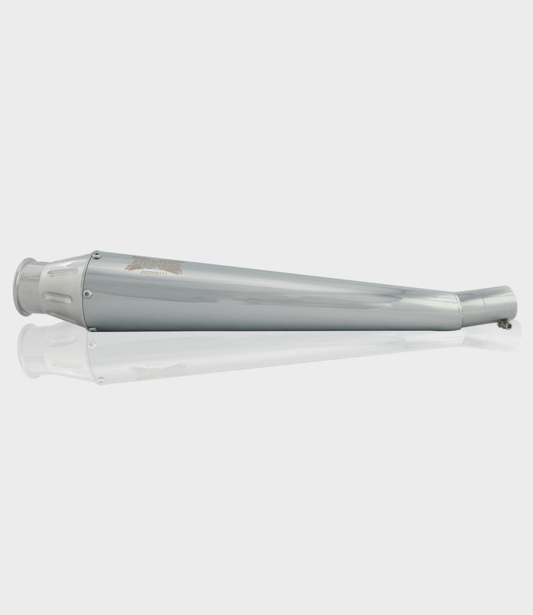 Moto Torque Launcher Chrome Exhaust for Royal Enfield UCE Models – Dyno Proven Performance Silencer