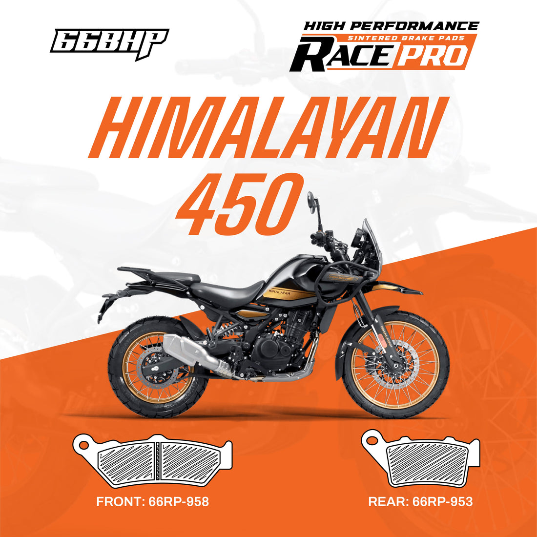 66BHP Royal Enfield Himalayan 450 Race Pro Sintered Brake Pad