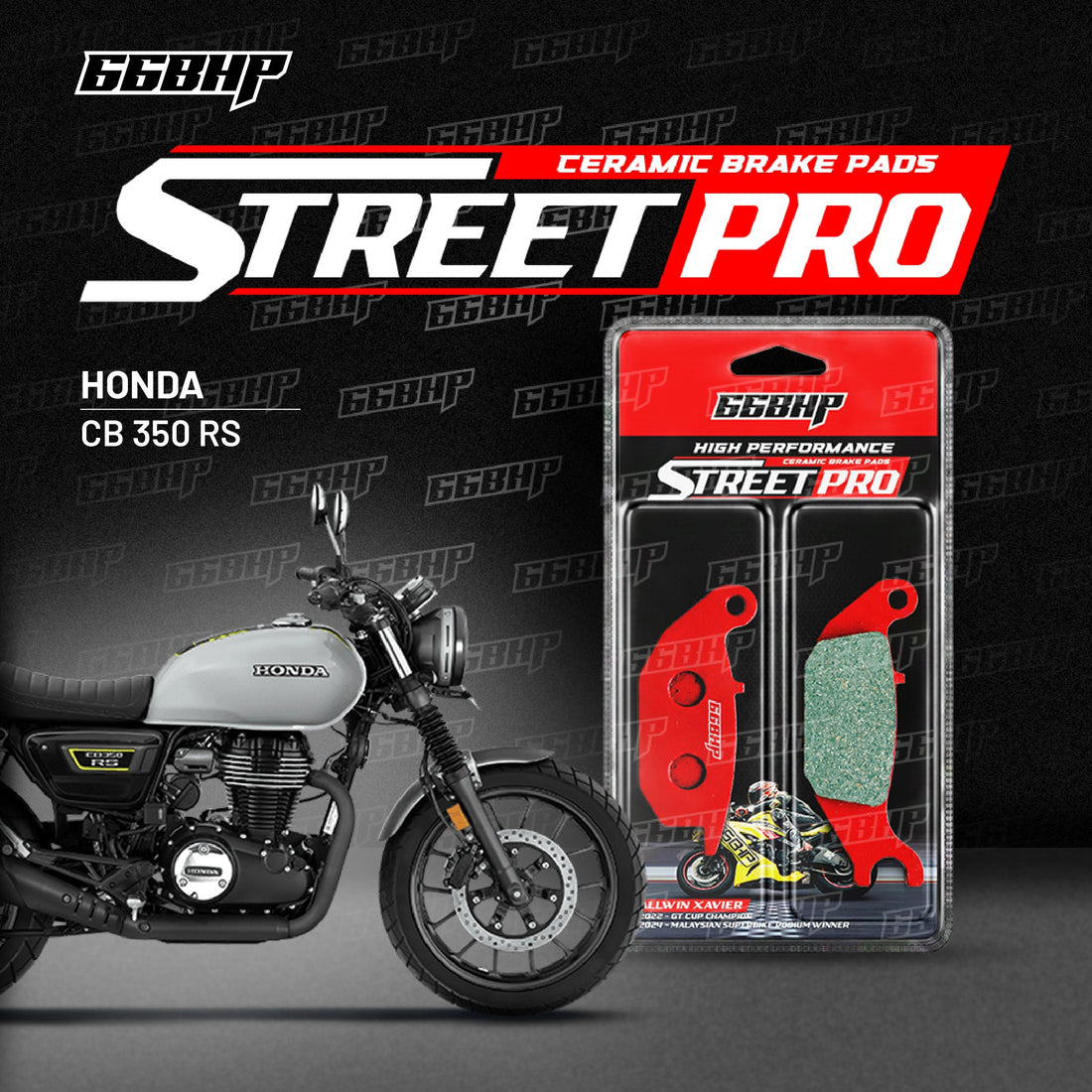 66BHP Honda Street Pro Semi Ceramic Brake Pads