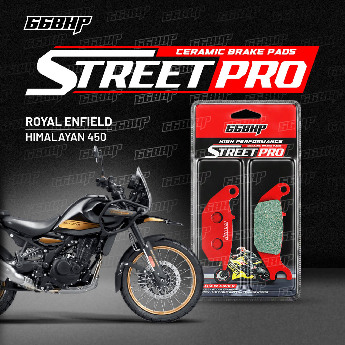 66BHP Royal Enfield Himalayan 450 Street Pro Semi Ceramic Brake Pads