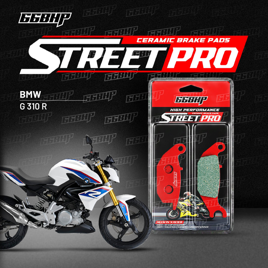 66BHP BMW 310R Street Pro Semi Ceramic Brake Pads