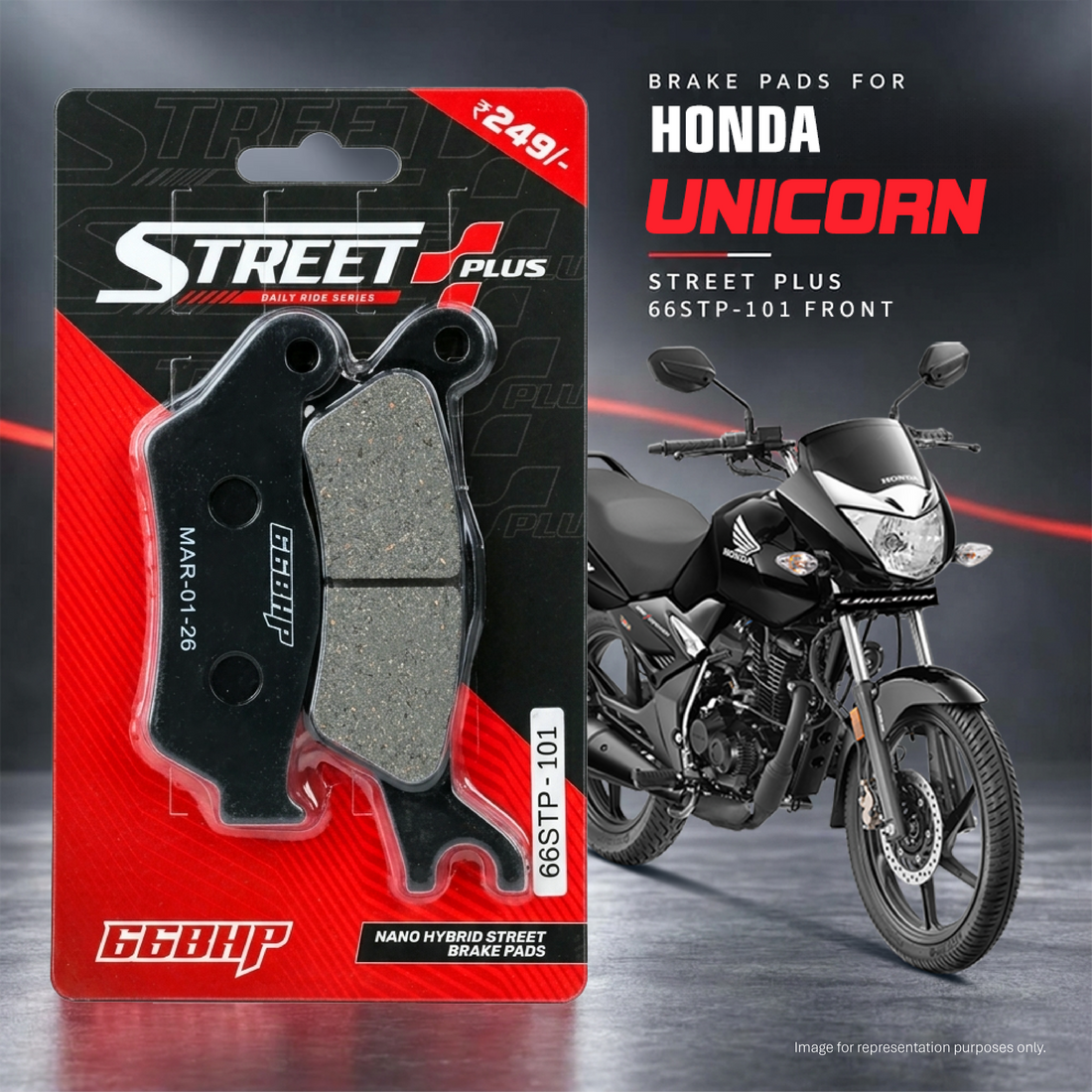 66Bhp Street Plus Brake Pads
