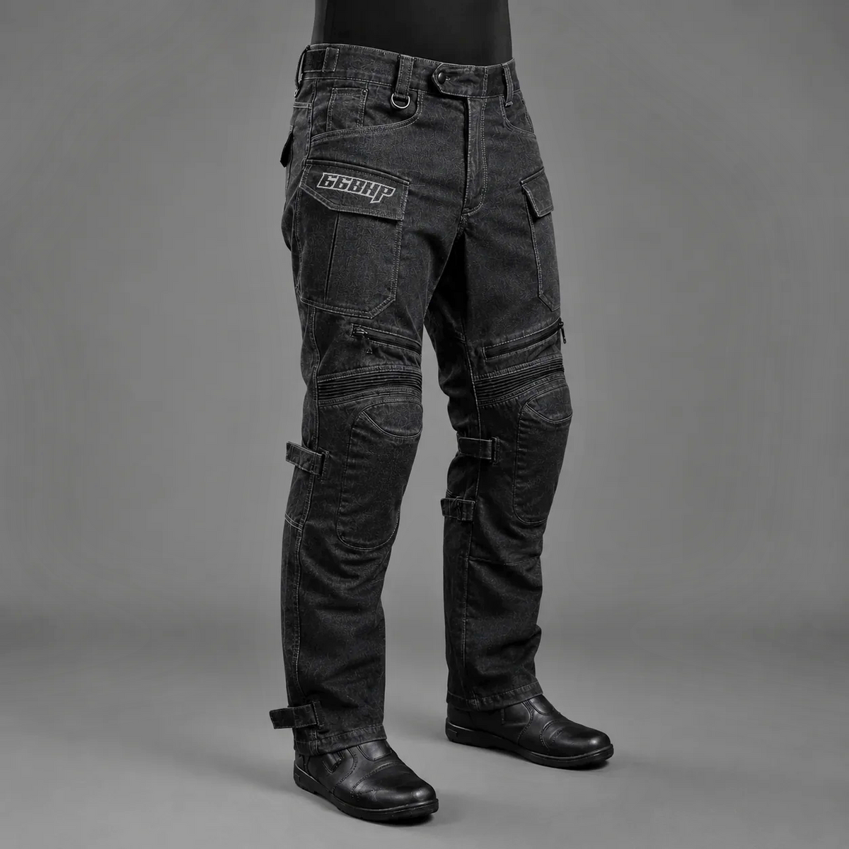 66BHP Riding Denim Pants With Level 2 Knee Protectors