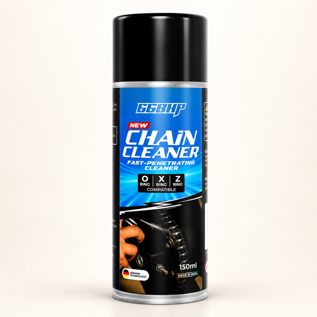 66BHP Chain Cleaner – 150ml | Ultimate Degreasing Power for a Smooth Ride