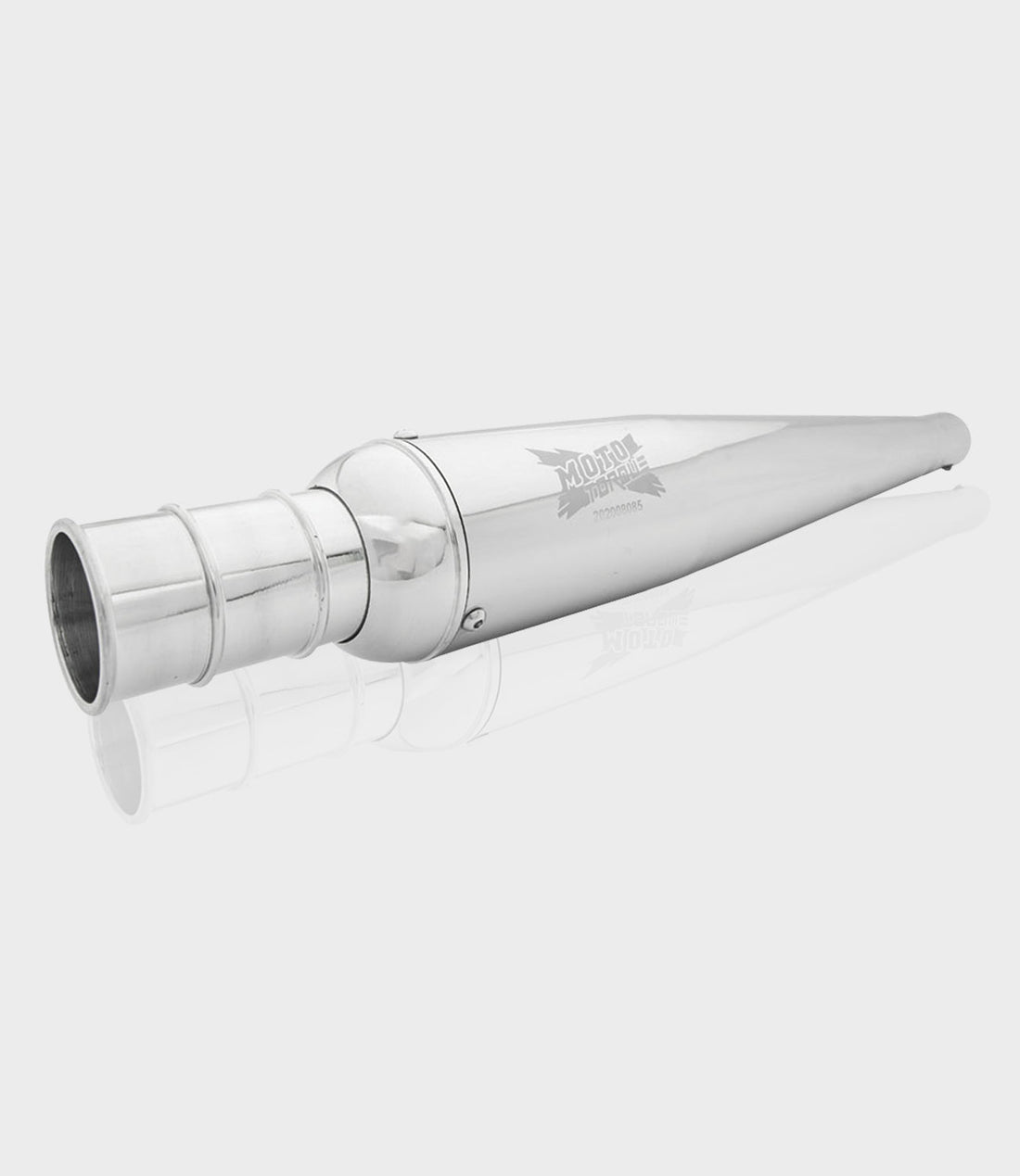 Moto Torque Beat Chrome Exhaust for Royal Enfield UCE Models – Dyno Proven Performance Silencer
