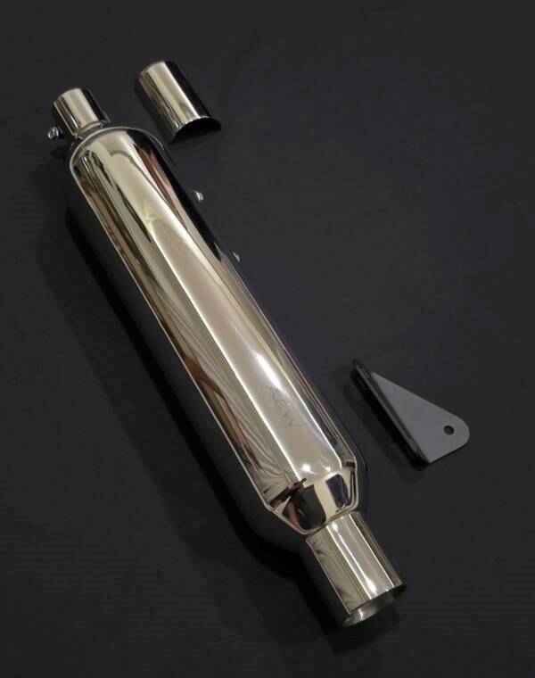 AEW TE204 Classic 650 Performance Exhaust Mirror Polish | Royal Enfield Slip-On Stainless Steel Exhaust
