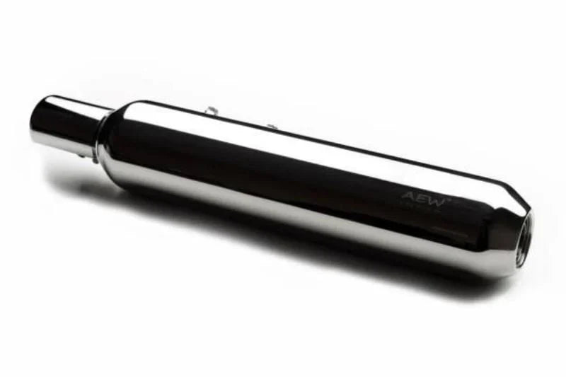 AEW TE 202 Performance Exhaust for Royal Enfield Super Meteor 650 | Stainless Steel & Chrome Exhaust Silencer