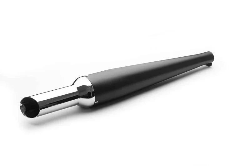 AEW Stunner Performance Exhaust | Free Flow Motorcycle Silencer | Chrome, Black Chrome & Stainless Steel Variants