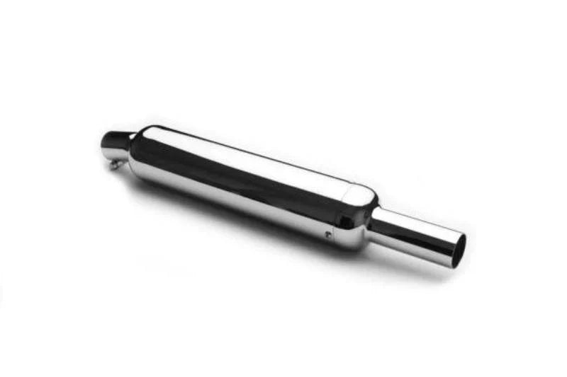 AEW TE201 Short Pipes Performance Exhaust for Royal Enfield Interceptor 650 | Classic Style Chrome & Stainless Steel