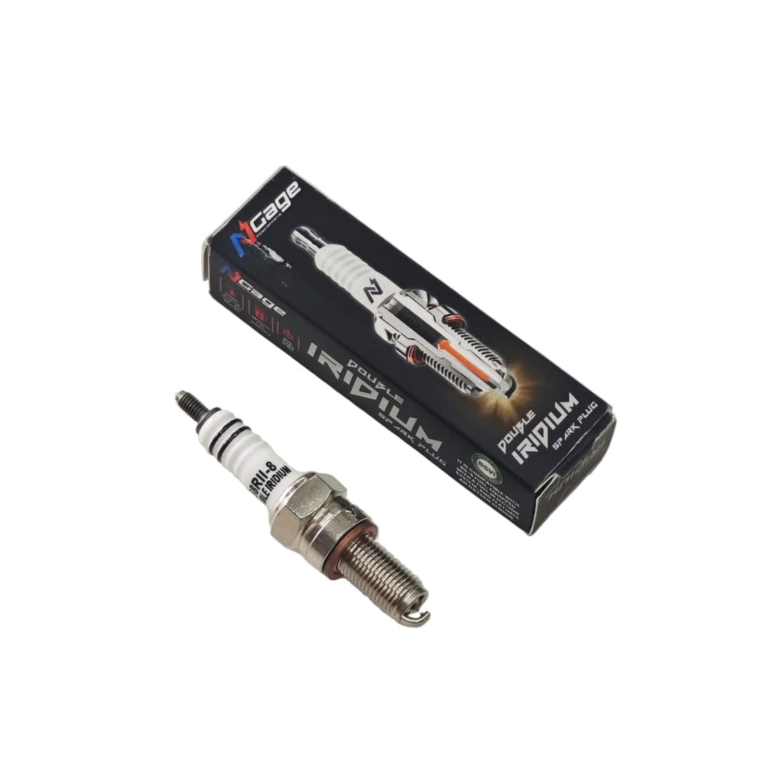 Ngage Double Iridium Spark Plug for Aprilia SR 125 & SR 150 | B8RII-8 | High Performance Spark Plug
