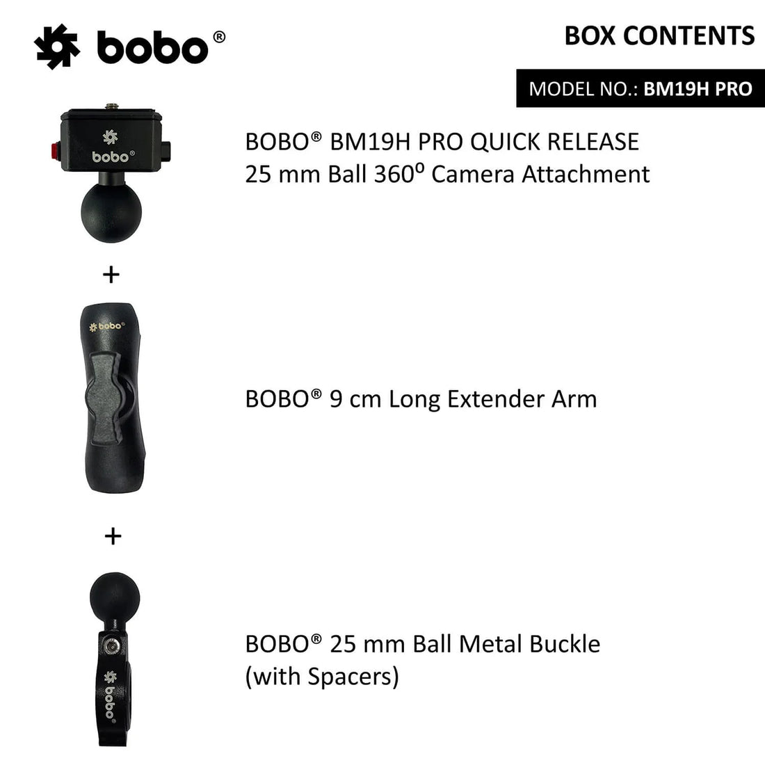 BOBO BM19H PRO – 360 Degree Bike Camera Mount