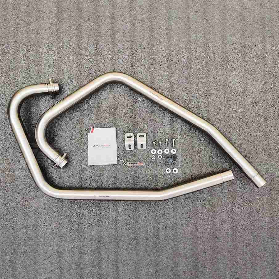 Powerage Performance Headers For Royal Enfield GT / Interceptor 650 Brushed Steel Finish Upto 2024