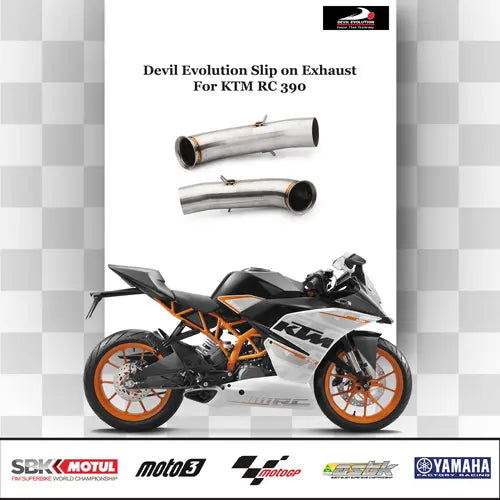 Devil Evolution Slip-On Exhaust with Link Pipe for KTM 390 Adventure (2020–2025) | Performance Stainless Steel Muffler with dB Killer