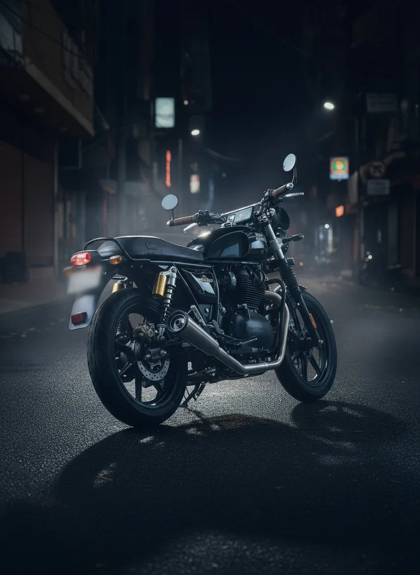 SS Motocorp 2x2 Full System Exhaust with Fat Cans for Royal Enfield Interceptor 650 / Continental GT 650 | Dual Exhaust Performance System (2 & 4 O2 Sensor Compatible)
