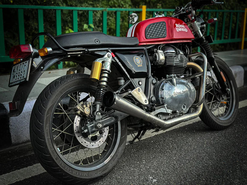 SS Motocorp 2x2 Full System Exhaust with Slim Cans for Royal Enfield Interceptor 650 / Continental GT 650 | Dual Exhaust Performance System (2 & 4 O2 Sensor Compatible)