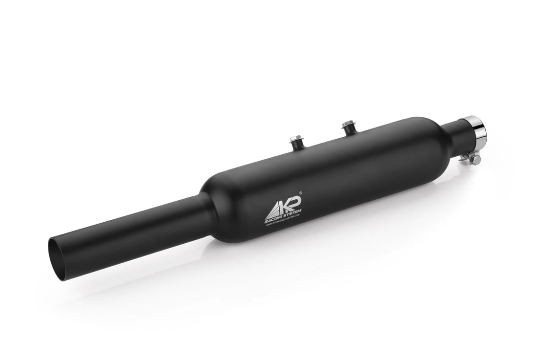 KP Racing System INDORI Performance Exhaust Black for Royal Enfield Bullet 350, Classic 350 Reborn & Meteor 350 (J-Series) | SS304 Dug Dug Sound Silencer