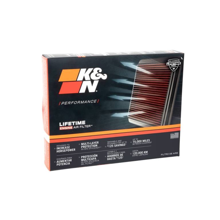 K&N High-Flow Lifetime Air Filter BM-1611 for BMW K1600 GT / GTL / B / Grand America (2011–2024) – Washable Performance Panel Filter