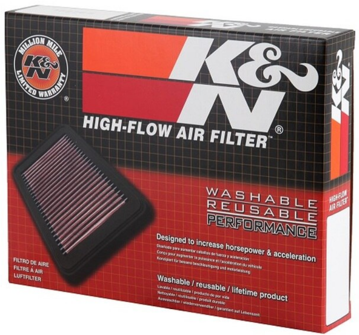 K&N 33-2422 High-Flow Lifetime Engine Air Filter for Honda Fit, Jazz, Brio, Amaze, City & Mobilio | Washable Reusable Performance Filter