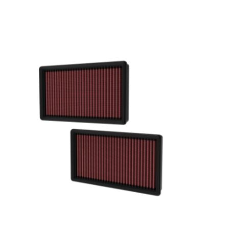 K&N 33-5124 High-Flow Lifetime Air Filter (2 Pack) for BMW 760Li & Rolls-Royce V12 | Performance Cotton Gauze Panel Filter