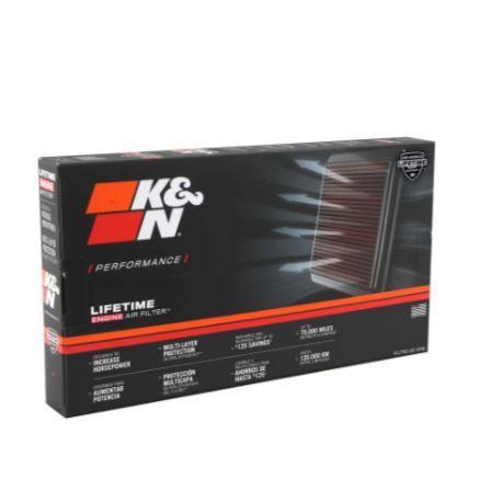 K&N KA-6009 High-Flow Lifetime Performance Air Filter for Kawasaki Ninja ZX-6R ZX636 (2009-2024) | Washable Reusable Cotton Gauze Air Filter