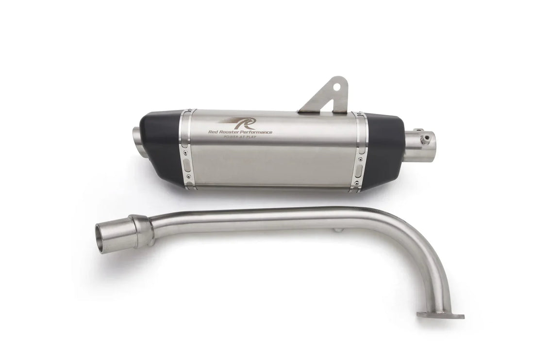 Red Rooster Luna Performance Exhaust Matte for Yamaha Aerox 155 | SS304 Performance Exhaust