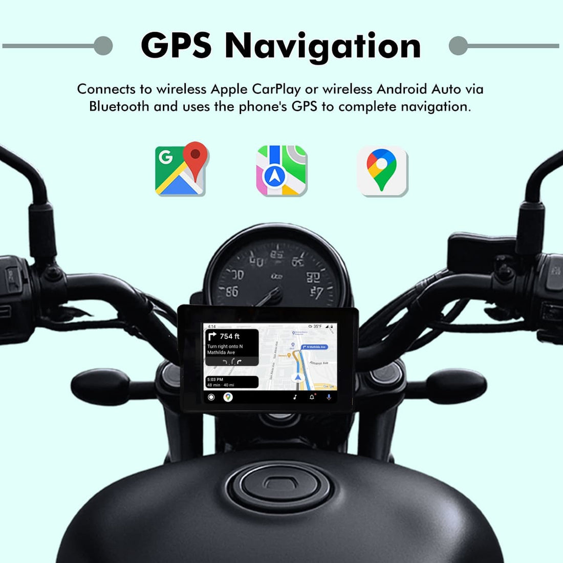 SIMTAC MOTORCYCLE GPS CARPLAY & ANDROID AUTO SYSTEM – M2