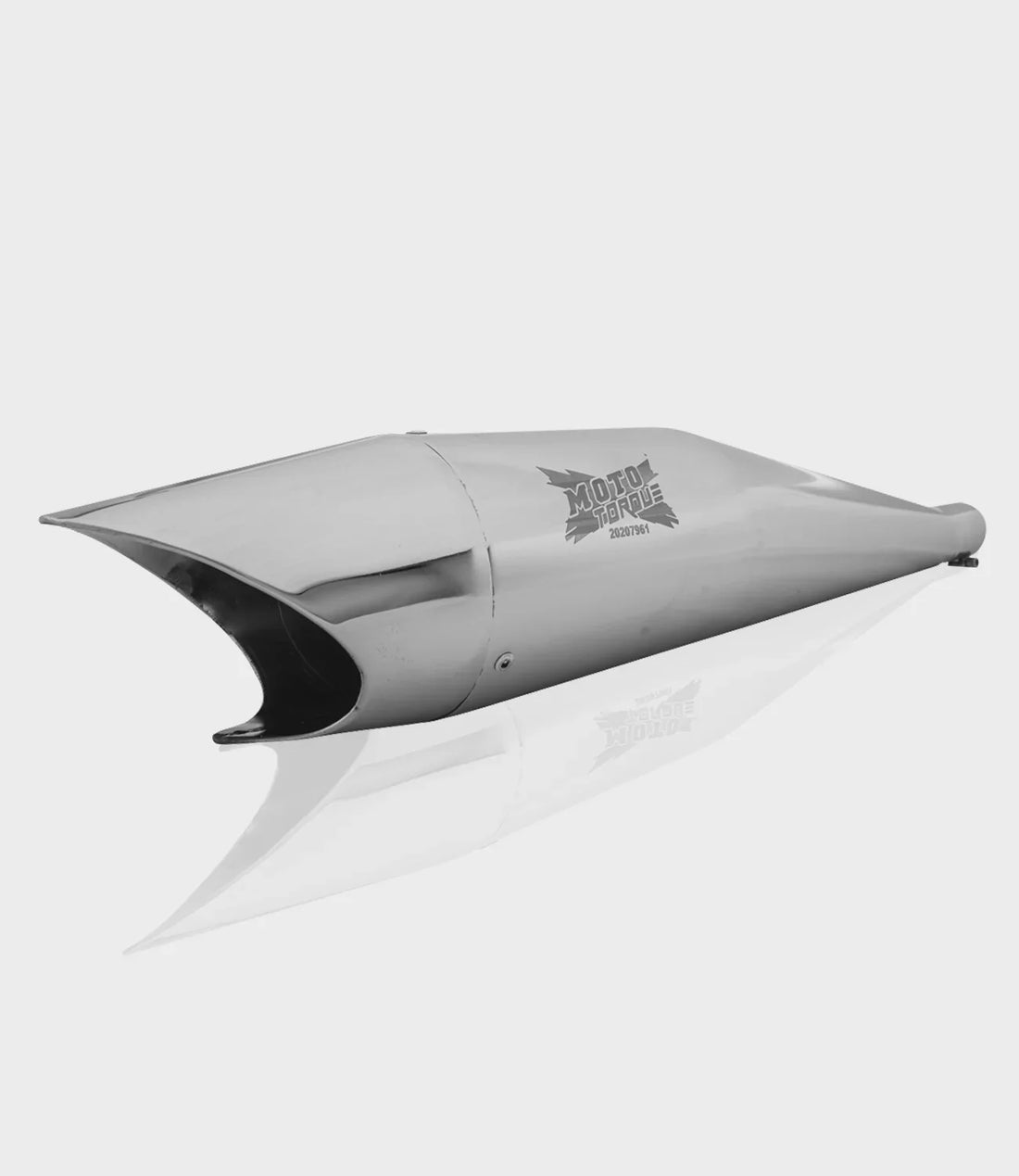 Moto Torque Shark Chrome Exhaust for Royal Enfield UCE Models – Performance Bass Silencer