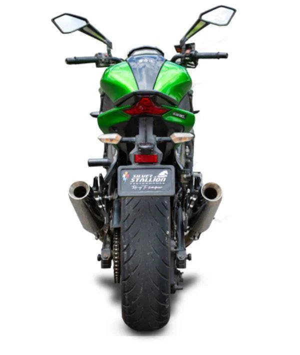 Kawasaki Z1000 Full System Exhaust | Silver Stallion Performance | Silver / Black Matte / Brushed