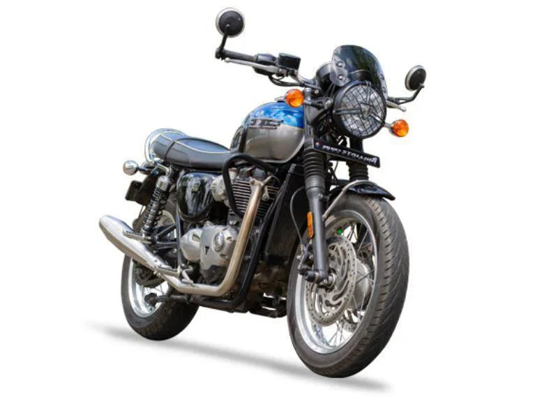 Triumph Bonneville T120 1200 Full System Exhaust | Silver Stallion Performance | Silver / Black Matte / Brushed