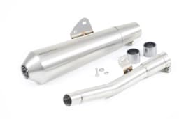 PowerRage Cone Type Slip-On Exhaust with De-Cat Pipe for Royal Enfield Bear 650 – Stainless Steel Performance Muffler