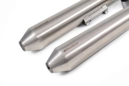 PowerRage Slip-On Exhaust for Royal Enfield Interceptor 650 / GT 650 – Brushed Steel Long Type