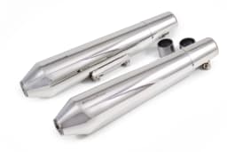 PowerRage Short Slip-On Exhaust for Royal Enfield Interceptor 650 / GT 650 – Polish Finish Performance Muffler