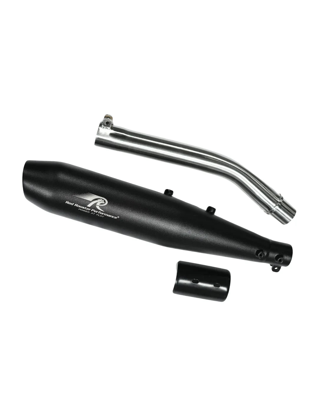Red Rooster Stellar X Exhaust for  Royal Enfield Bear 650   – Polish / Black / Matte