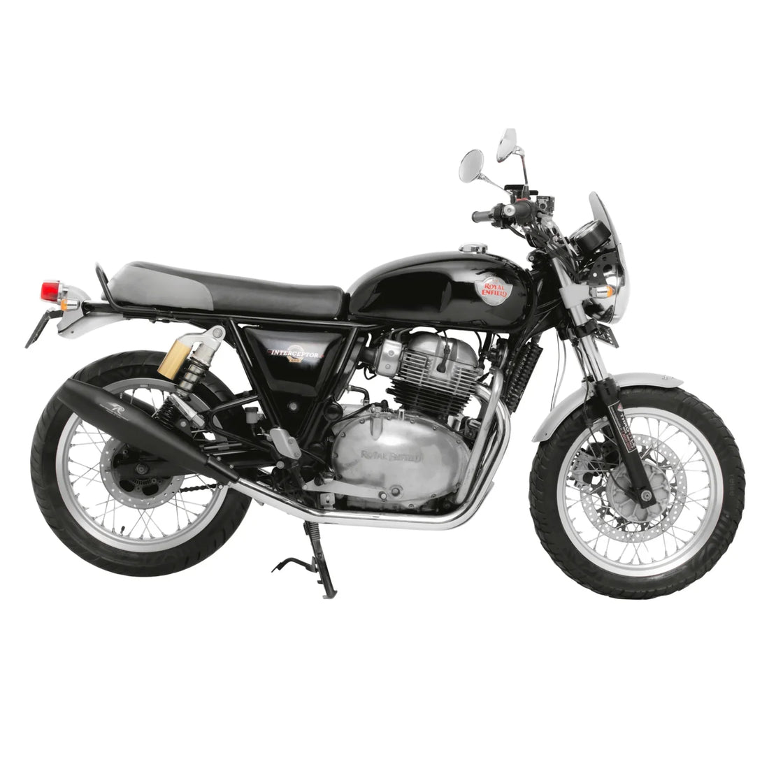 Red Rooster Stellar Black Matte Exhaust for Royal Enfield Interceptor 650 & GT 650