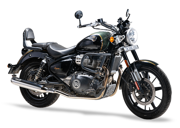 Silver Stallion Longshot Performance Exhaust for Royal Enfield Super Meteor 650 | +2 BHP Power Boost Slip-On Exhaust | Silver, Matte Black & Brushed