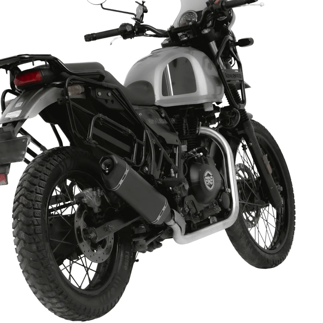 Red Rooster Vertex Black Matte Exhaust for Royal Enfield Himalayan & Scram 411