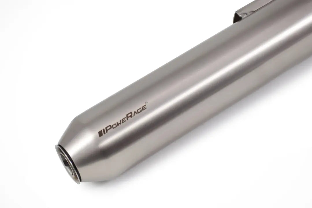 Powerage Slip-On Exhaust for Royal Enfield 350 / 500 – Brushed Steel Short Type Performance Exhaust