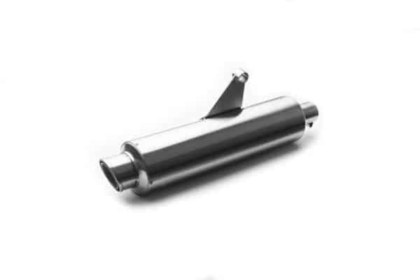 AEW Slip-On Exhaust for Royal Enfield Himalayan 411 | Mild Steel Heat Resistant Full Black & Stainless Steel Matt Polish | AEW Performance Silencer