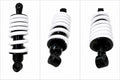 Ather 450 450X rear mono shock absorber white side view