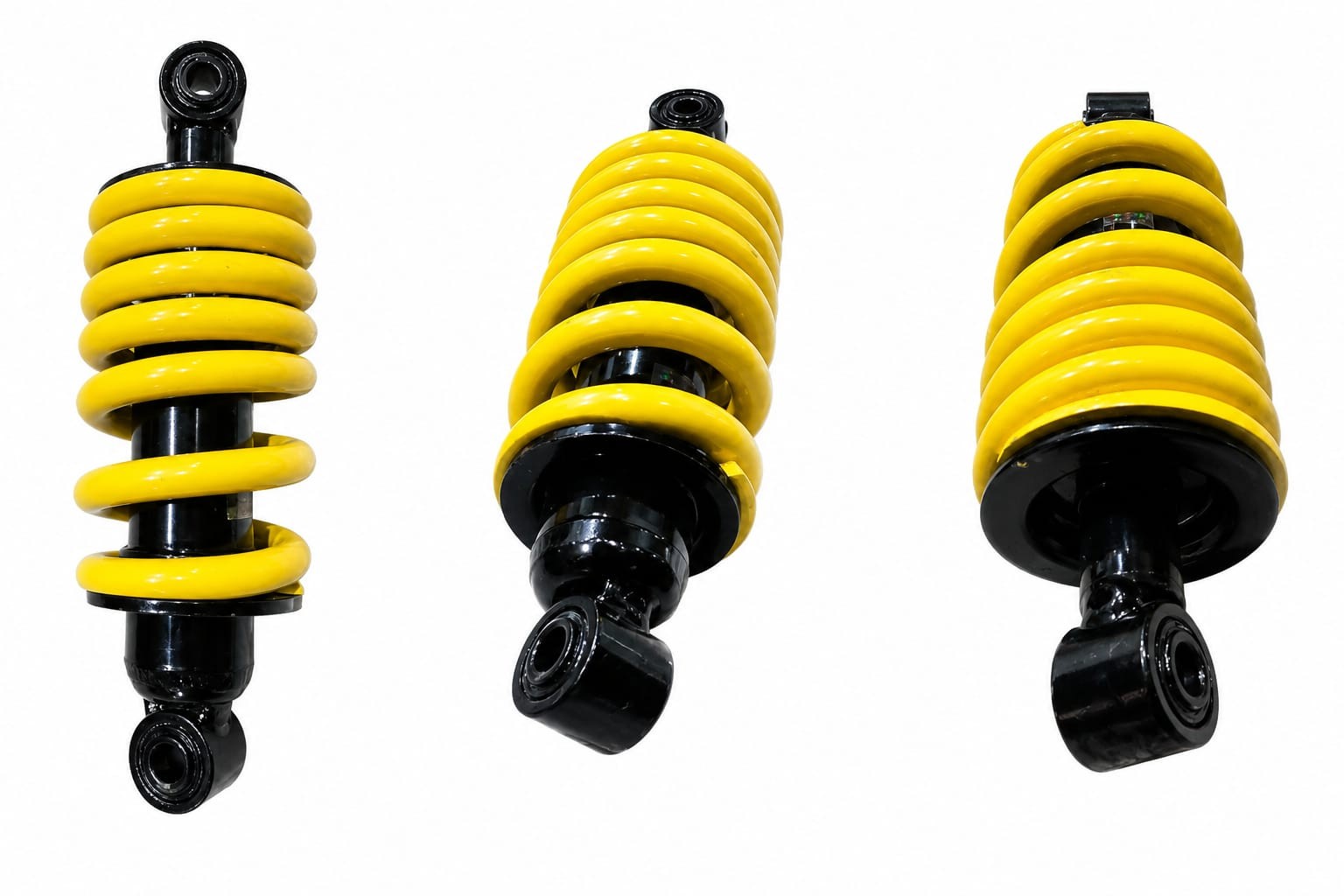 Ather 450 and 450X rear mono shock absorber close view yellow