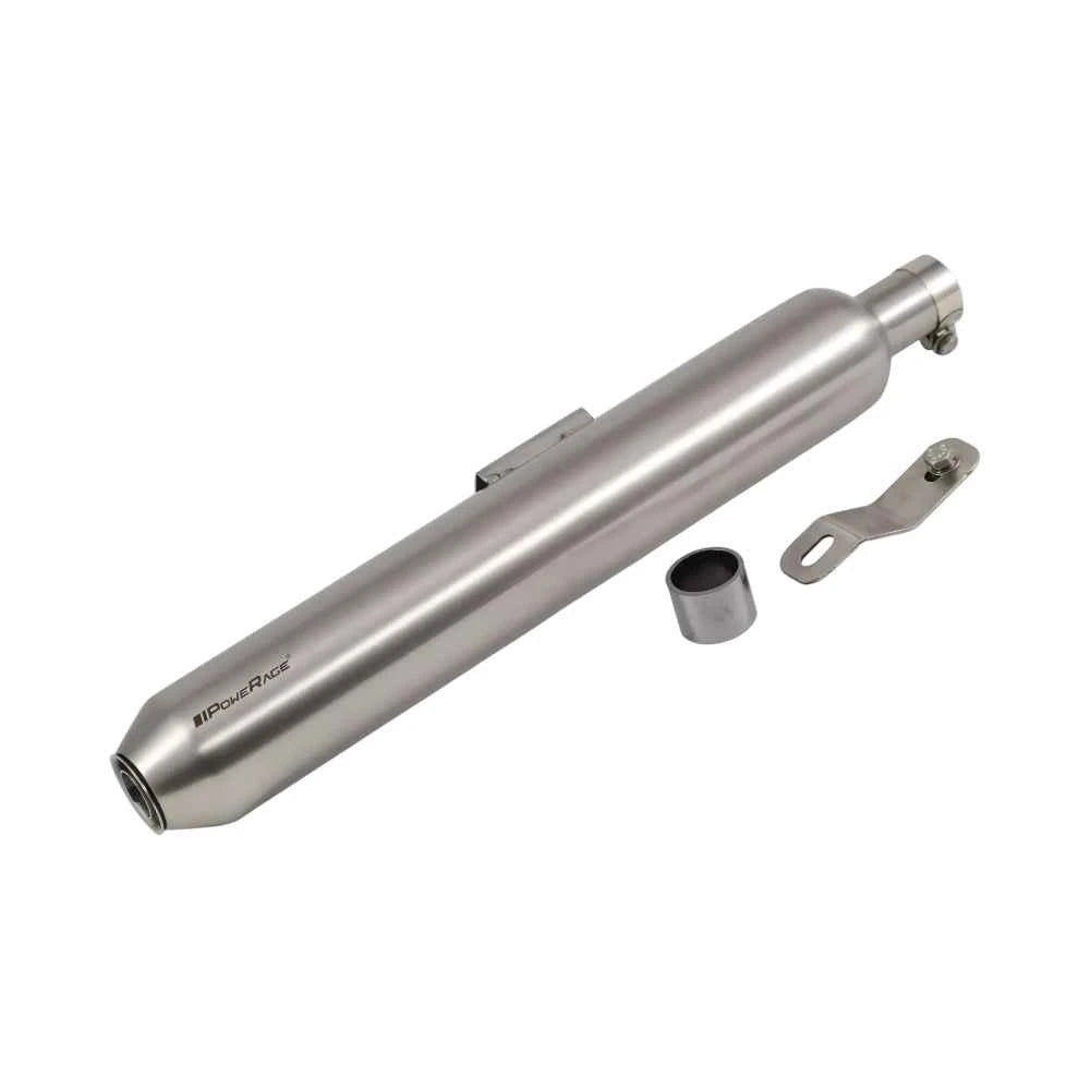 Slip Ons Exhaust for RE 350 / 500 Brushed Steel Finish Short Type
