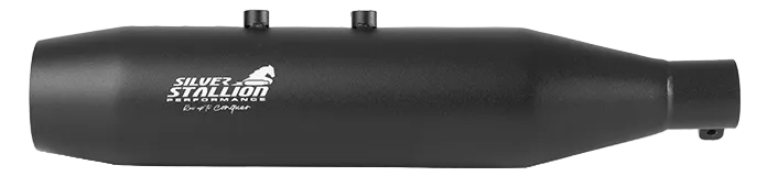 Royal Enfield Hunter 350 Shorty Performance Exhaust | Silver Stallion Performance | +1.75 BHP Power Boost | Dual Tone / Silver / Black Matte / Brushed