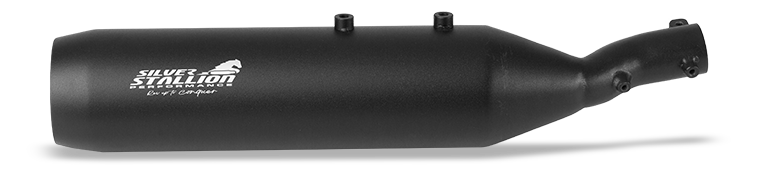 Silver Stallion Outlander Performance Exhaust for Royal Enfield Bear 650 | +2.5 BHP Power Boost Slip-On Exhaust | Silver, Matte Black & Brushed